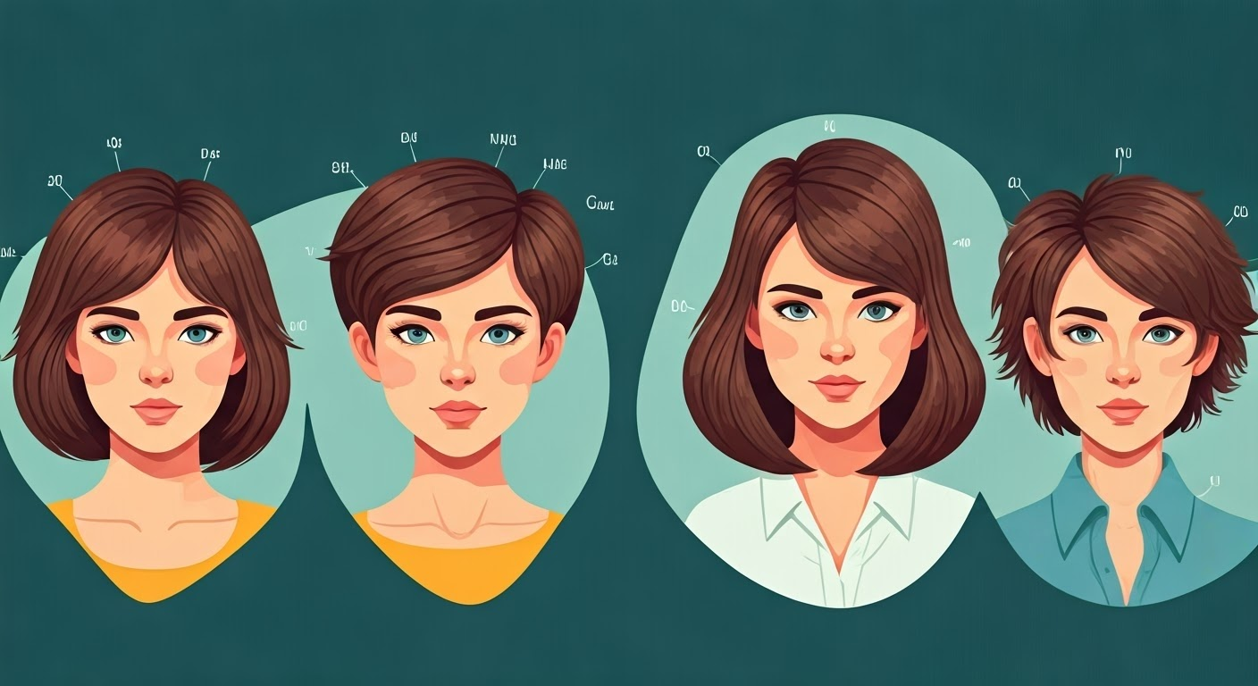 How to Choose the Right Hairstyle for Your Face Shape: Offer tips and advice on finding the perfect hairstyle. 1 Stylized hairstyles for face shapes