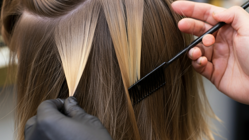 Discover Wendy's Beauty Salon: Your Go-To Destination for Stunning Hair Transformations 1 Close-up of a stylist applying expert balayage technique to a client’s hair at Wendy Beauty Salon