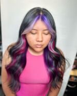 Straight outta the salon with this colorful hair! 
💗💜
 
##vividhair #pinkhair #hairinspo #haircolour #hairofinstagram #bluehair #purplehair #hairtransformation #hairlove #haircolorist #hairinspiration #hairbrained #hairpainting #licensedtocreate #mermaidhair #hairtrends #colormelt #